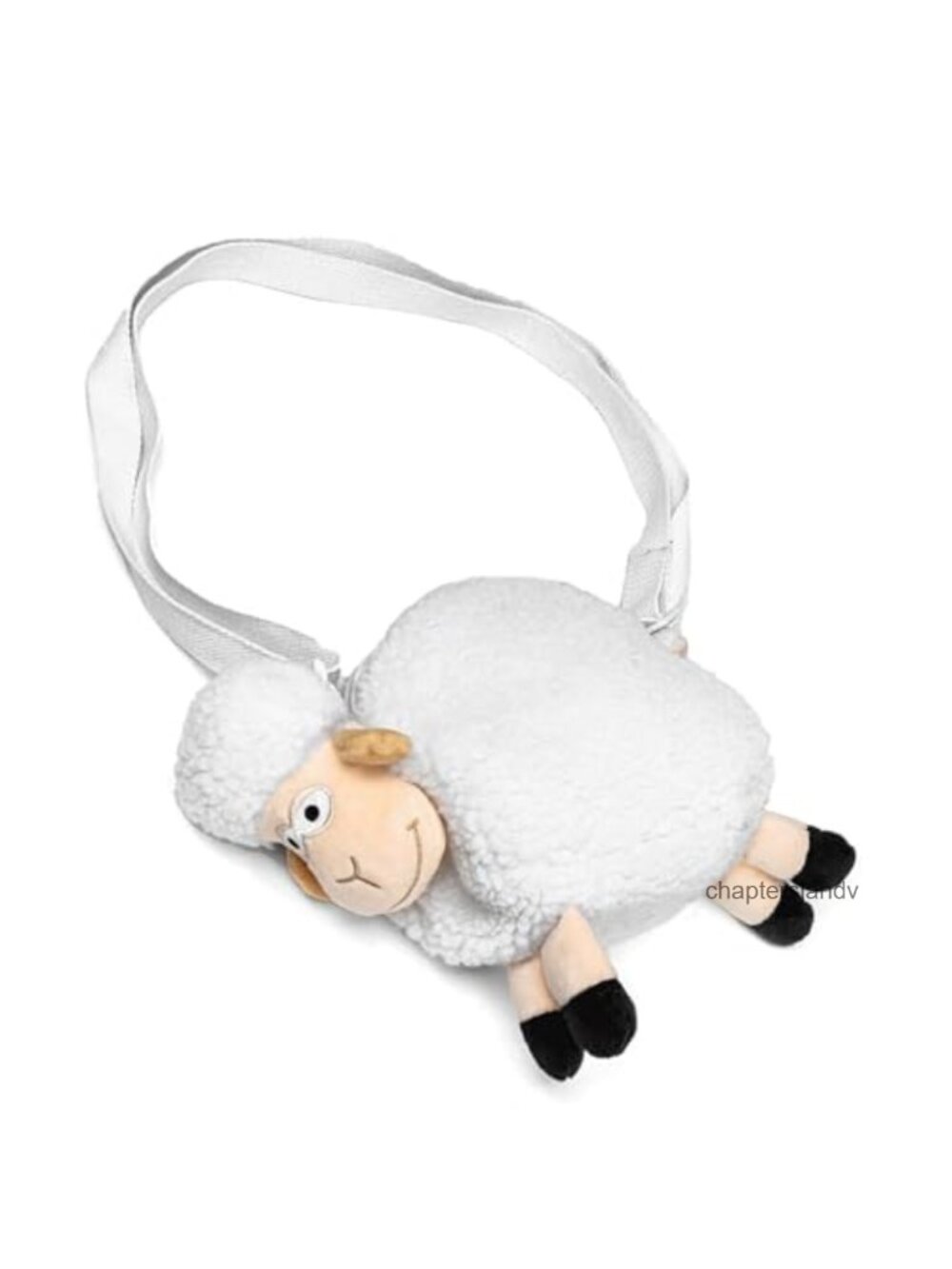 Plush Sheep Crossbody Bag Cute Shoulder Purse Adjustable Strap